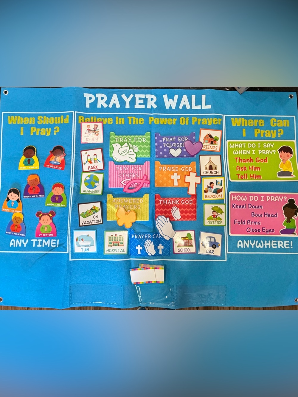 Prayer Wall Felt Activity Set - Blue